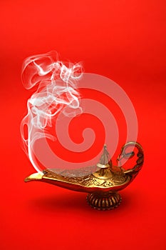 Smoking Genie Lamp