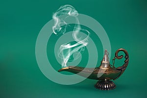 Smoking Genie Lamp