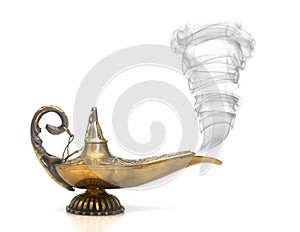 Smoking Genie Lamp