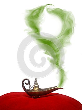 Smoking Genie Lamp photo