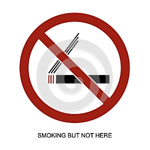 Smoking icon vector sign