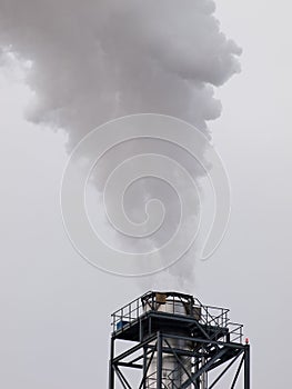 Smoking industrial chimney