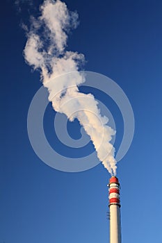 Smoking industrial chimney