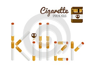 Smoking killer typography.