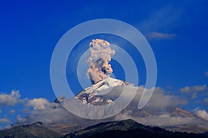 Smoking mountain, popocatepetl volcano. photo
