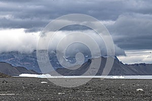 Smoking peaks at the Naze, Vega Island, Antarctica