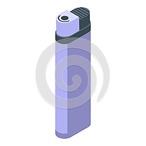 Smoking pipe lighter icon, isometric style