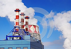 Smoking pipes of thermal power station