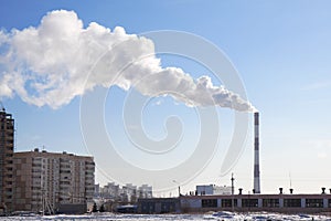 Smoking pipes of thermal power station