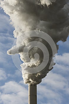 Smoking stack of power plant