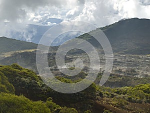 The smoking valley of volcanoes