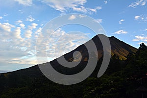 Smoking volcano Arenal in Costa Rica