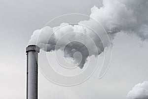 A smoky chimney stack