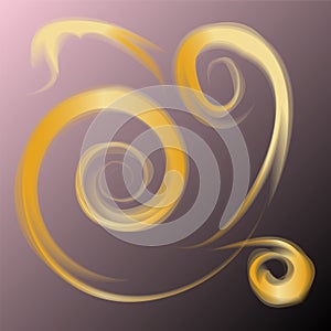 Smoky Gold Spirals Abstract Background. Suitable for textile, fabric, packaging and web design.