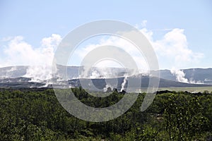 Smoky icelandic landscape