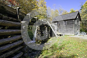 Smoky Mountain Grist Mill in Fall