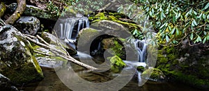 Smoky Mountain Waterfall Panorama