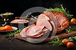 Smoky Pork ham. Generate Ai