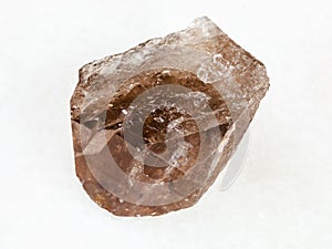 smoky quartz crystal on white