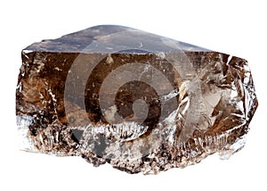 Smoky quartz on a white background