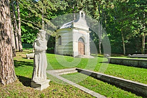 The Smolenice Palffy Family Tomb with the Chapel of St. Vendelin with the statue