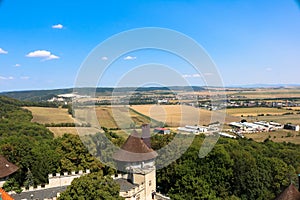 Smolenice town and castle in Slovakia