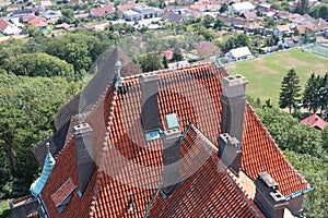 Smolenice town and castle in Slovakia