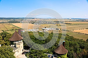 Smolenice town and castle in Slovakia