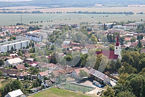 Smolenice town and castle in Slovakia