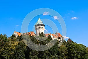 Smolenice town and castle in Slovakia