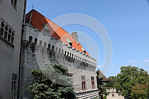 Smolenice town and castle in Slovakia