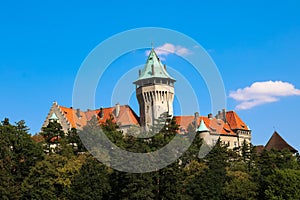 Smolenice town and castle in Slovakia