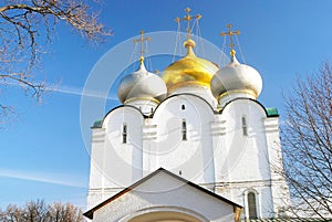 Smolenskaya church. Novodevichy convent in Moscow