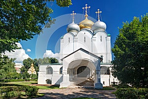 Smolensky cathedral in Novodevichy convent in Moscow