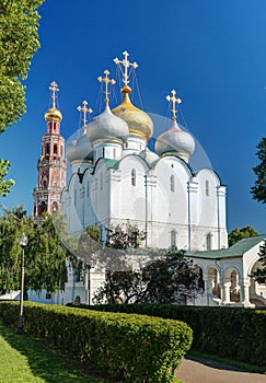 Smolensky cathedral in Novodevichy convent in Moscow