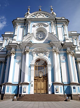 Smolniy cathedral in Saint-Petersburg, Russia