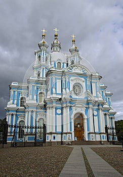 Smolny Cathedral in Saint Petersburg, Russia