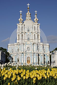 Smolny Cathedral in Saint-Petesburg, Russia