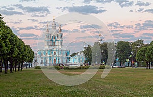 The Smolny Cathedral. St. Petersburg, Russia