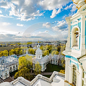 Smolny or Voskresensky Smolny monastery is located on Rastrelli square. photo