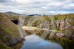 Smoo Cave, near Durness in Scotland, a Popular Stop for Sightseeing on the NC500 Driving Route.