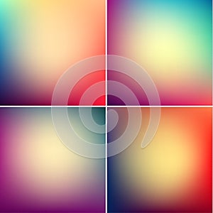 Smooth abstract colorful backgrounds set