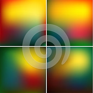 Smooth abstract colorful backgrounds set