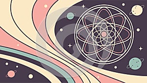 Smooth Abstract Geometric Pattern with Flowing Curves, vector design Generative AI