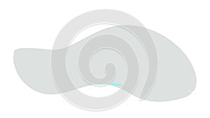 Smooth abstract light blue blob shape, versatile design element, fluid vector design Generative AI