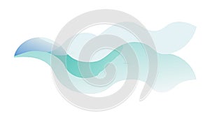 Smooth Abstract Wavy Lines, Fluid Gradient Design, vector design Generative AI