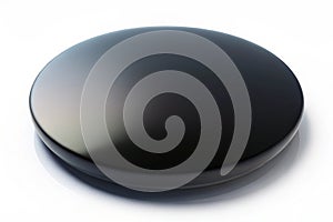 Smooth black surface with a gentle gradient, transitioning from dark to light