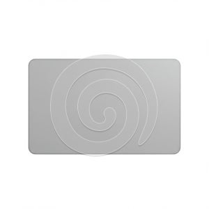 A smooth, blank, rectangular card with rounded corners, set against a plain white