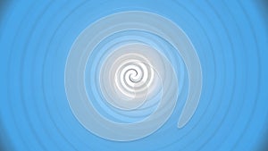 Smooth blue color soft spiral backdrop with a spinning spiraling rotation and light white center circle highlight