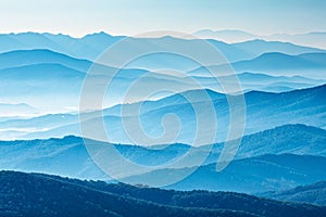 Blue grainy gradient with soft transitions